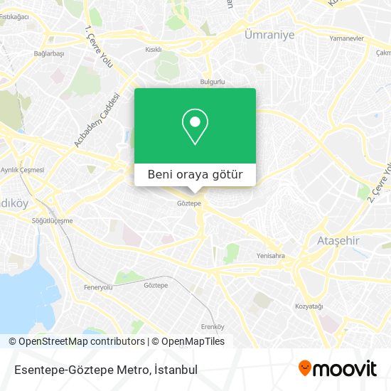 Esentepe-Göztepe Metro harita