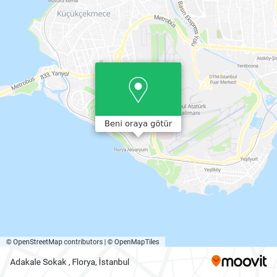 Adakale Sokak , Florya harita