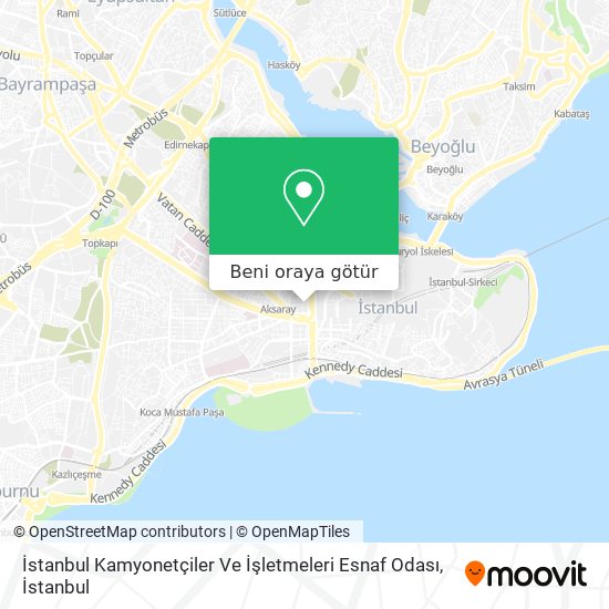 İstanbul Kamyonetçiler Ve İşletmeleri Esnaf Odası harita