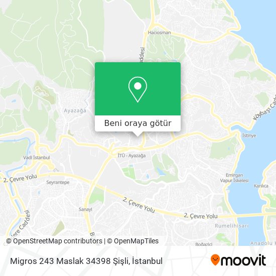 Migros 243 Maslak 34398 Şişli harita