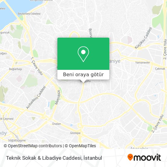 Teknik Sokak & Libadiye Caddesi harita