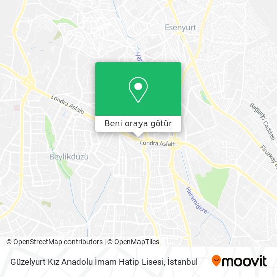 Güzelyurt Kız Anadolu İmam Hatip Lisesi harita