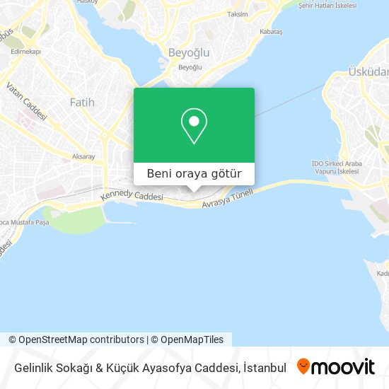 Gelinlik Sokağı & Küçük Ayasofya Caddesi harita