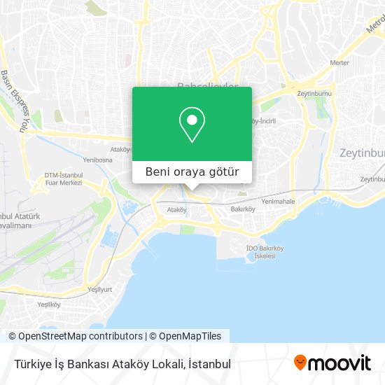 Türkiye İş Bankası Ataköy Lokali harita