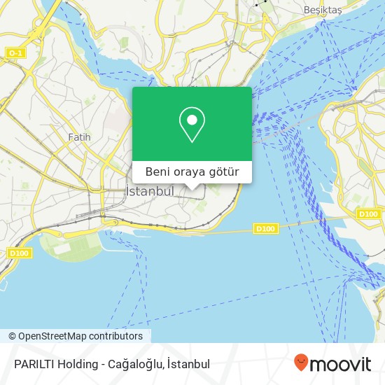 PARILTI Holding - Cağaloğlu harita