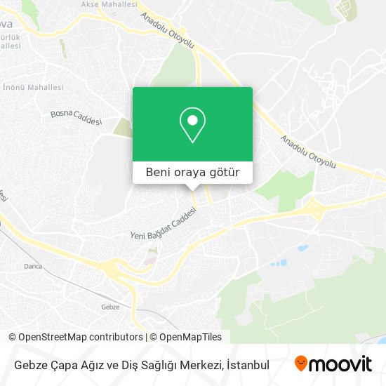 Gebze Çapa Ağız ve Diş Sağlığı Merkezi harita