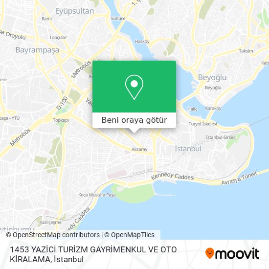 1453 YAZİCİ TURİZM GAYRİMENKUL VE OTO KİRALAMA harita