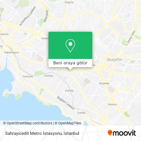 Sahrayıcedit Metro İstasyonu harita