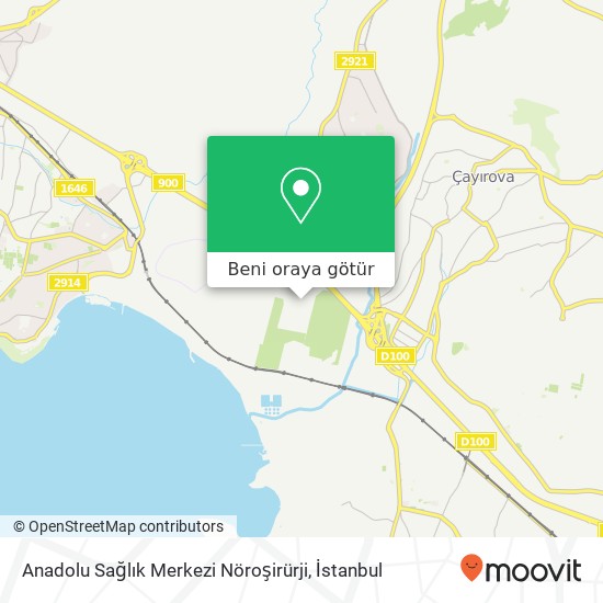 Anadolu Sağlık Merkezi Nöroşirürji harita