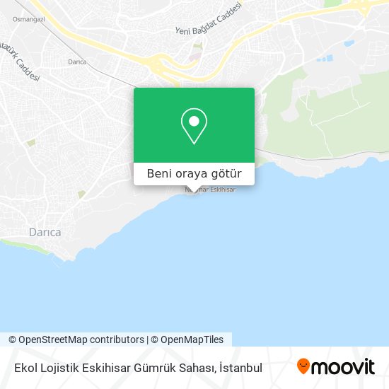 Ekol Lojistik Eskihisar Gümrük Sahası harita