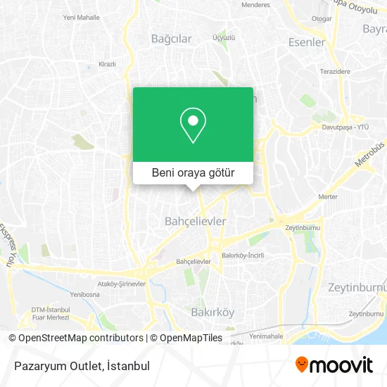 Pazaryum Outlet harita