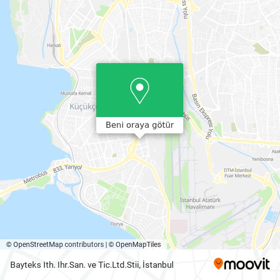 Bayteks Ith. Ihr.San. ve Tic.Ltd.Stii harita