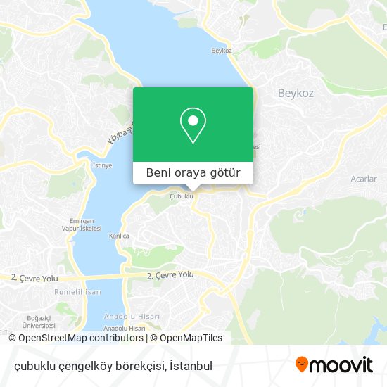 çubuklu çengelköy börekçisi harita