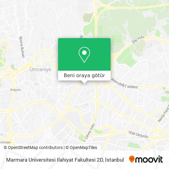Marmara Universitesi Ilahiyat Fakultesi 2D harita