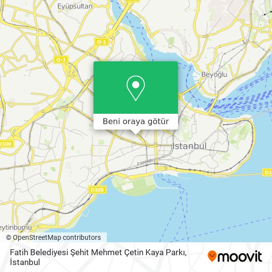 Fatih Belediyesi Şehit Mehmet Çetin Kaya Parkı harita