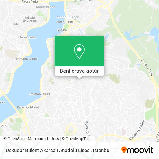 Üsküdar Bülent Akarcalı Anadolu Lisesi harita
