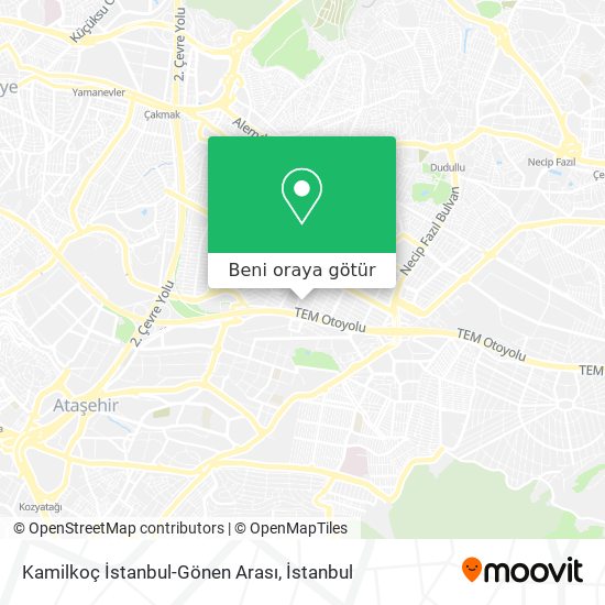 Kamilkoç İstanbul-Gönen Arası harita