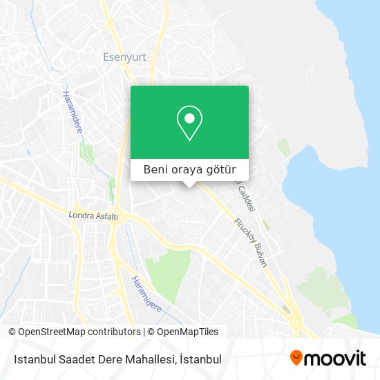 Istanbul Saadet Dere Mahallesi harita
