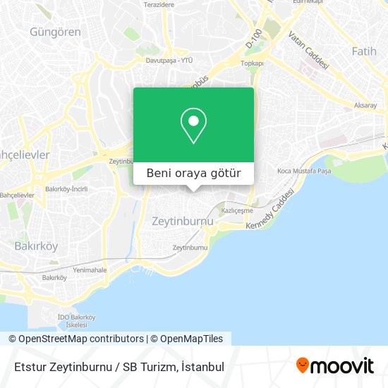 Etstur Zeytinburnu / SB Turizm harita