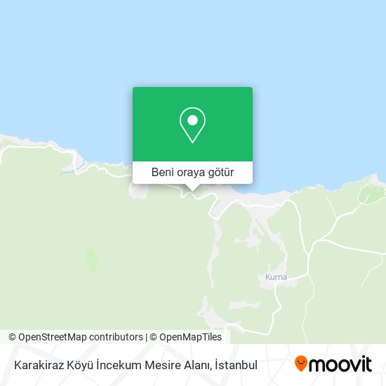 Karakiraz Köyü İncekum Mesire Alanı harita