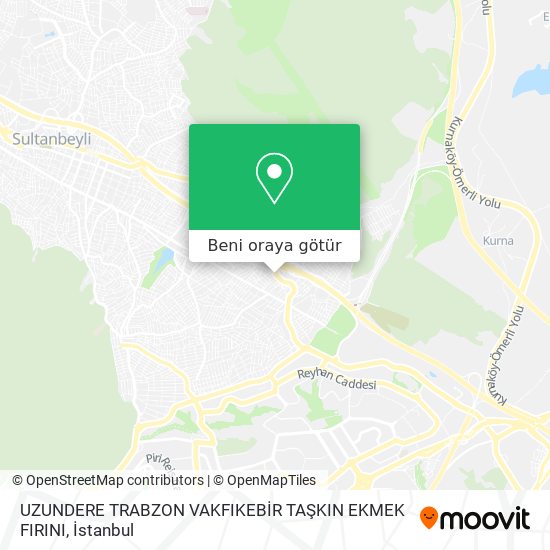 UZUNDERE TRABZON VAKFIKEBİR TAŞKIN EKMEK FIRINI harita