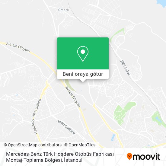 Mercedes-Benz Türk Hoşdere Otobüs Fabrikası Montaj-Toplama Bölgesi harita