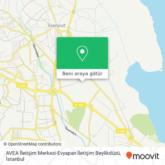 AVEA İletişim Merkezi-Evyapan İletişim Beylikdüzü harita