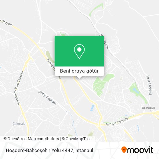 Hoşdere-Bahçeşehir Yolu 4447 harita