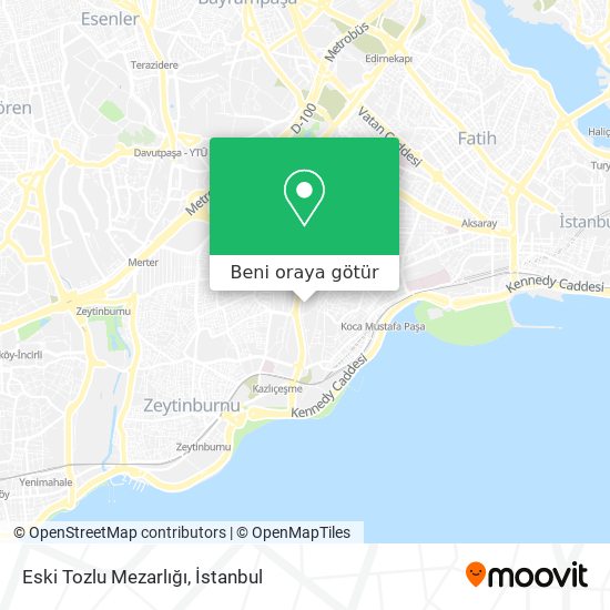 Eski Tozlu Mezarlığı harita
