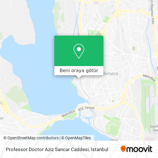 Professor Doctor Aziz Sancar Caddesi harita