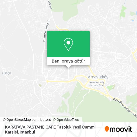 KARATAVA PASTANE CAFE Tasoluk Yesil Cammi Karsisi harita