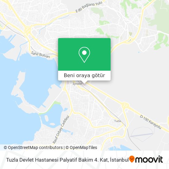Tuzla Devlet Hastanesi Palyatif Bakim 4. Kat harita
