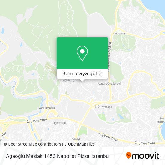 Ağaoğlu Maslak 1453 Napolist Pizza harita