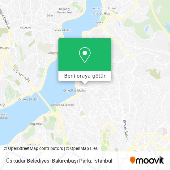 Üsküdar Belediyesi Bakırcıbaşı Parkı harita