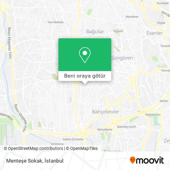 Menteşe Sokak harita