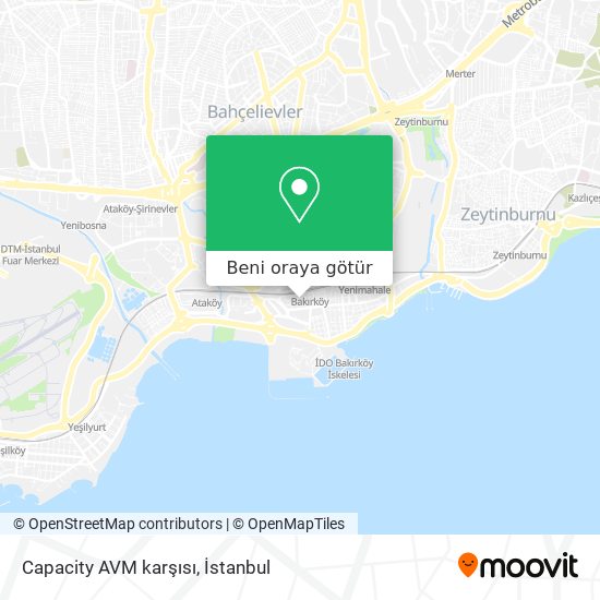 Capacity AVM karşısı harita