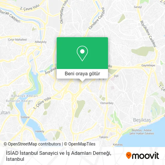 İSİAD İstanbul Sanayici ve İş Adamları Derneği harita