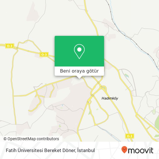 Fatih Üniversitesi Bereket Döner harita