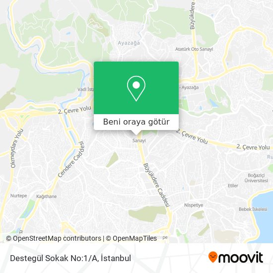 Destegül Sokak No:1/A harita