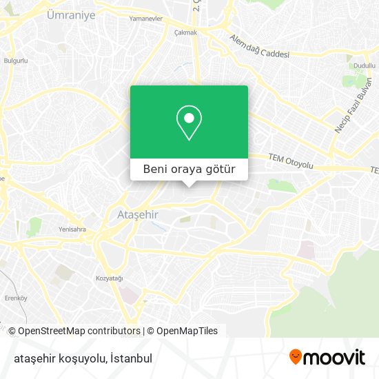 ataşehir koşuyolu harita