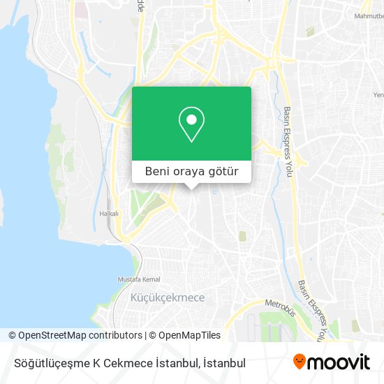 Söğütlüçeşme K Cekmece İstanbul harita