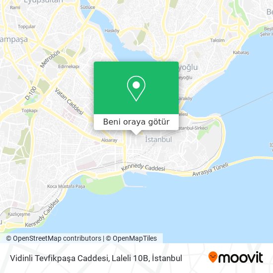 Vidinli Tevfikpaşa Caddesi, Laleli 10B harita