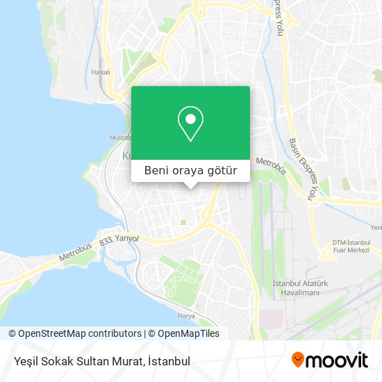 Yeşil Sokak Sultan Murat harita