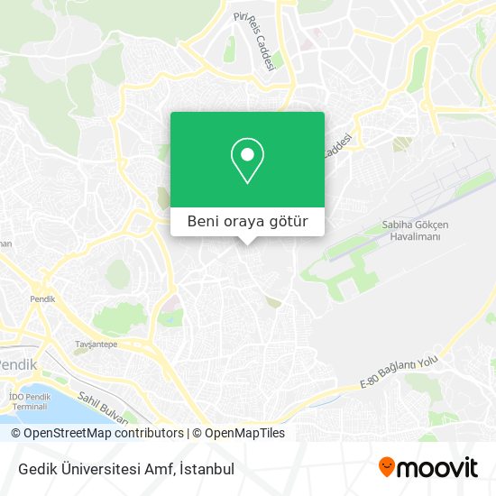 Gedik Üniversitesi Amf harita