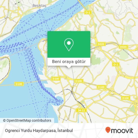 Ogrenci Yurdu Haydarpasa harita