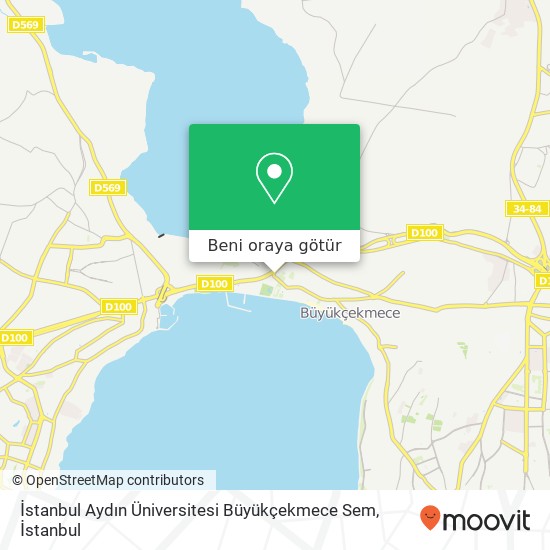 İstanbul Aydın Üniversitesi Büyükçekmece Sem harita