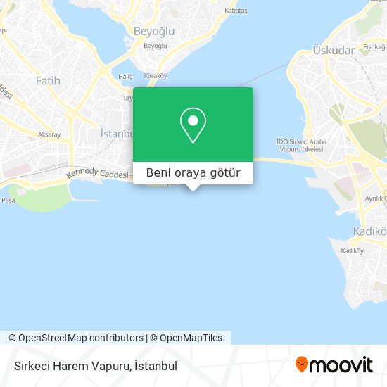 Sirkeci Harem Vapuru harita