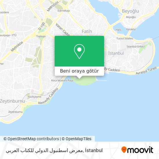 معرض اسطنبول الدولي للكتاب العربي harita