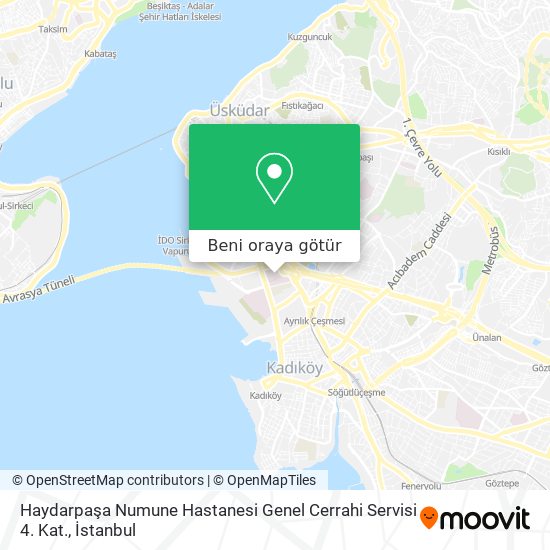 Haydarpaşa Numune Hastanesi Genel Cerrahi Servisi 4. Kat. harita