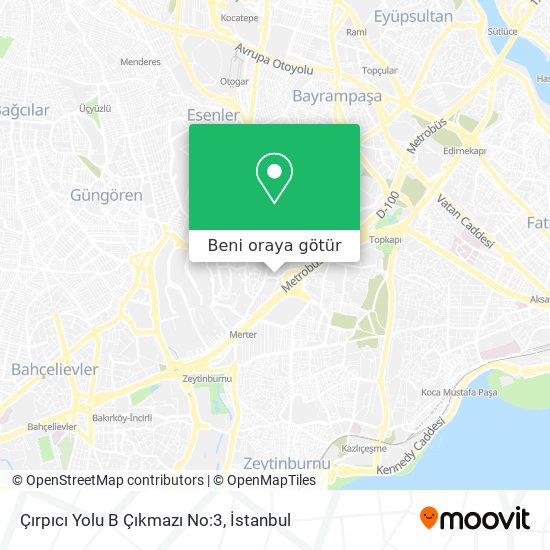 Çırpıcı Yolu B Çıkmazı No:3 harita